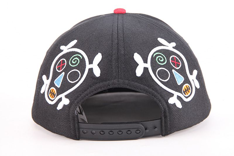 Skull and Sword Embroidered Snapback Caps