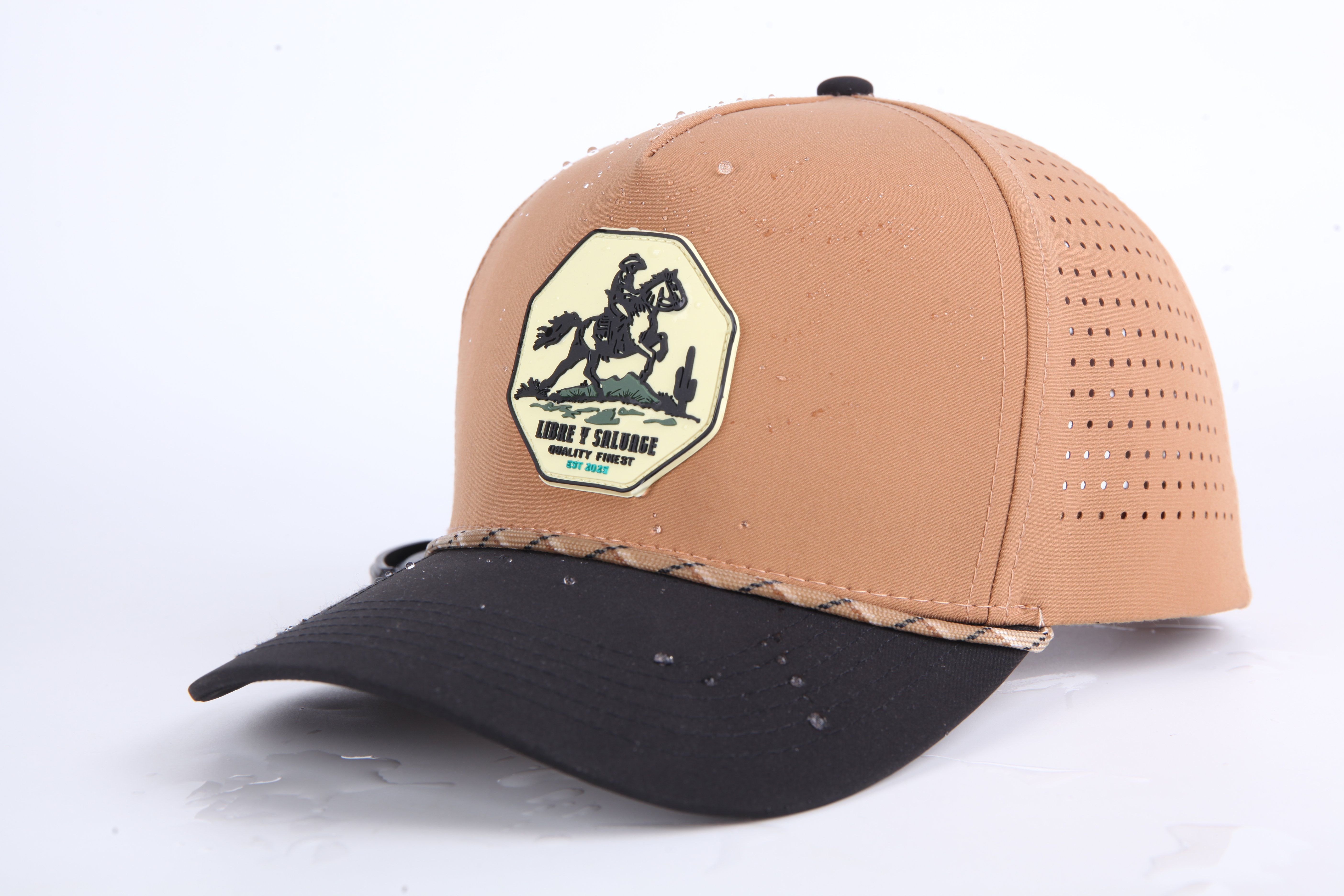 Custom Logo Laser Perforated Golf Hat Breathable Performance Cap Wholesale