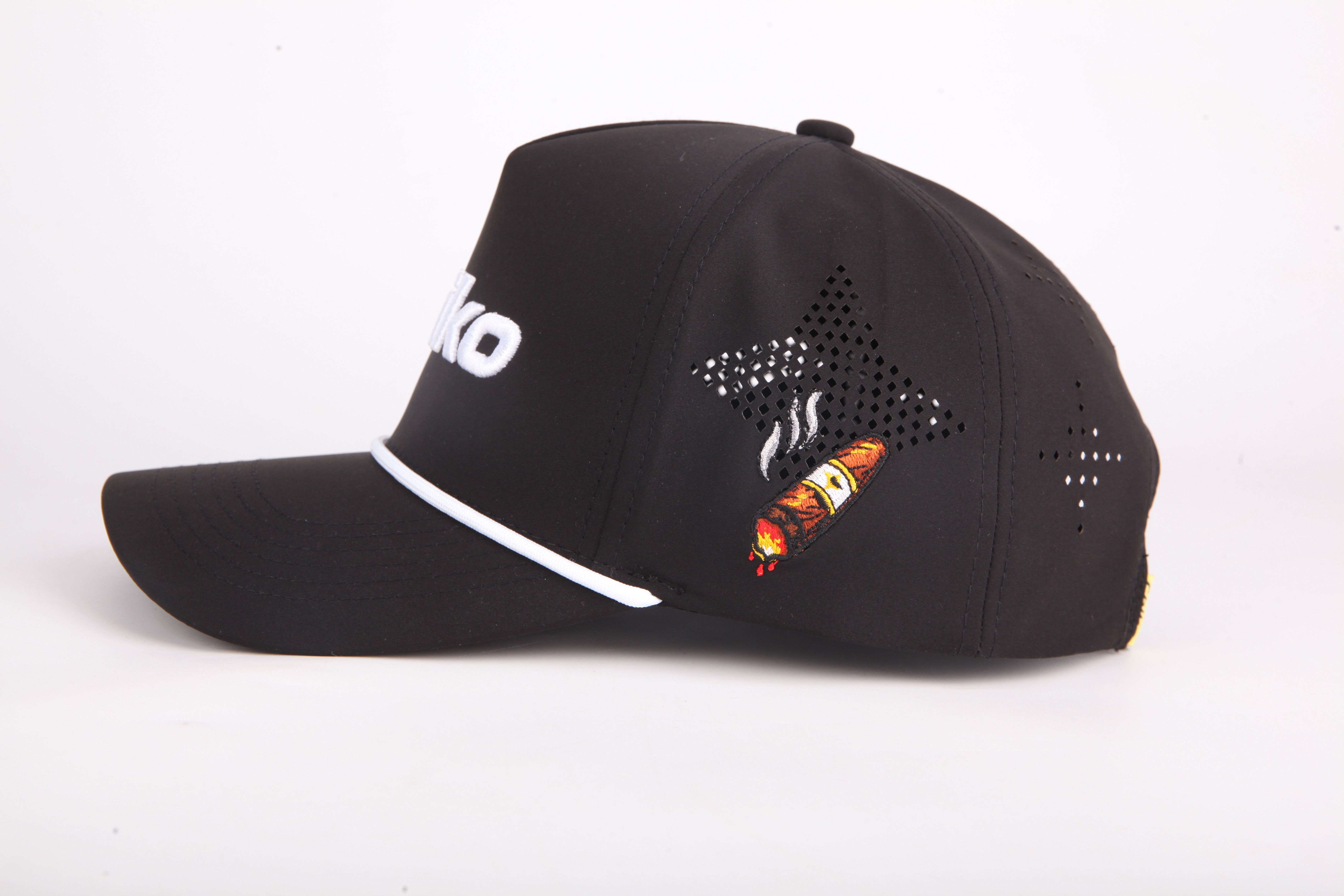 remium Custom Laser Cut Snapback Hat Breathable 5-Panel Cap