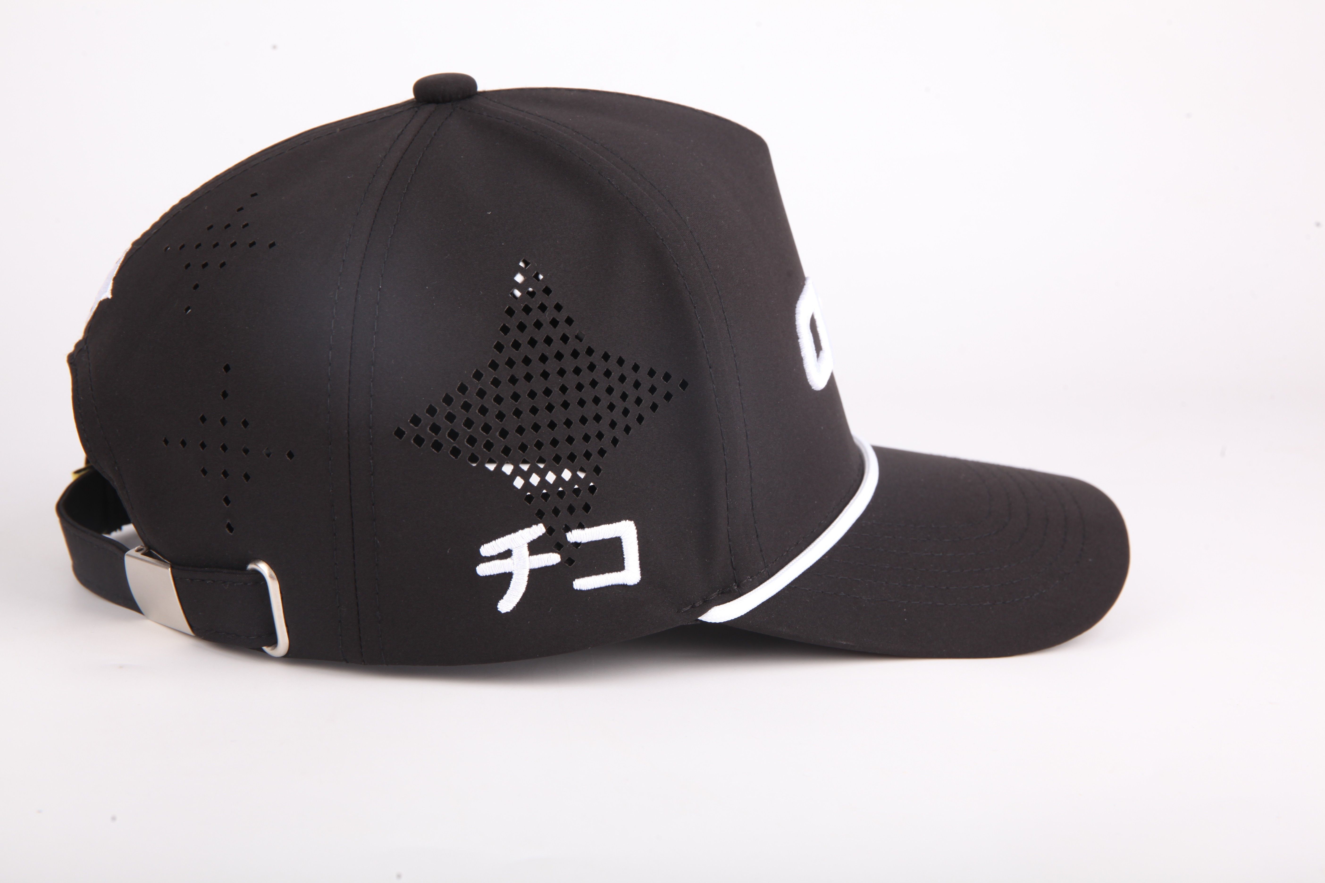 remium Custom Laser Cut Snapback Hat Breathable 5-Panel Cap