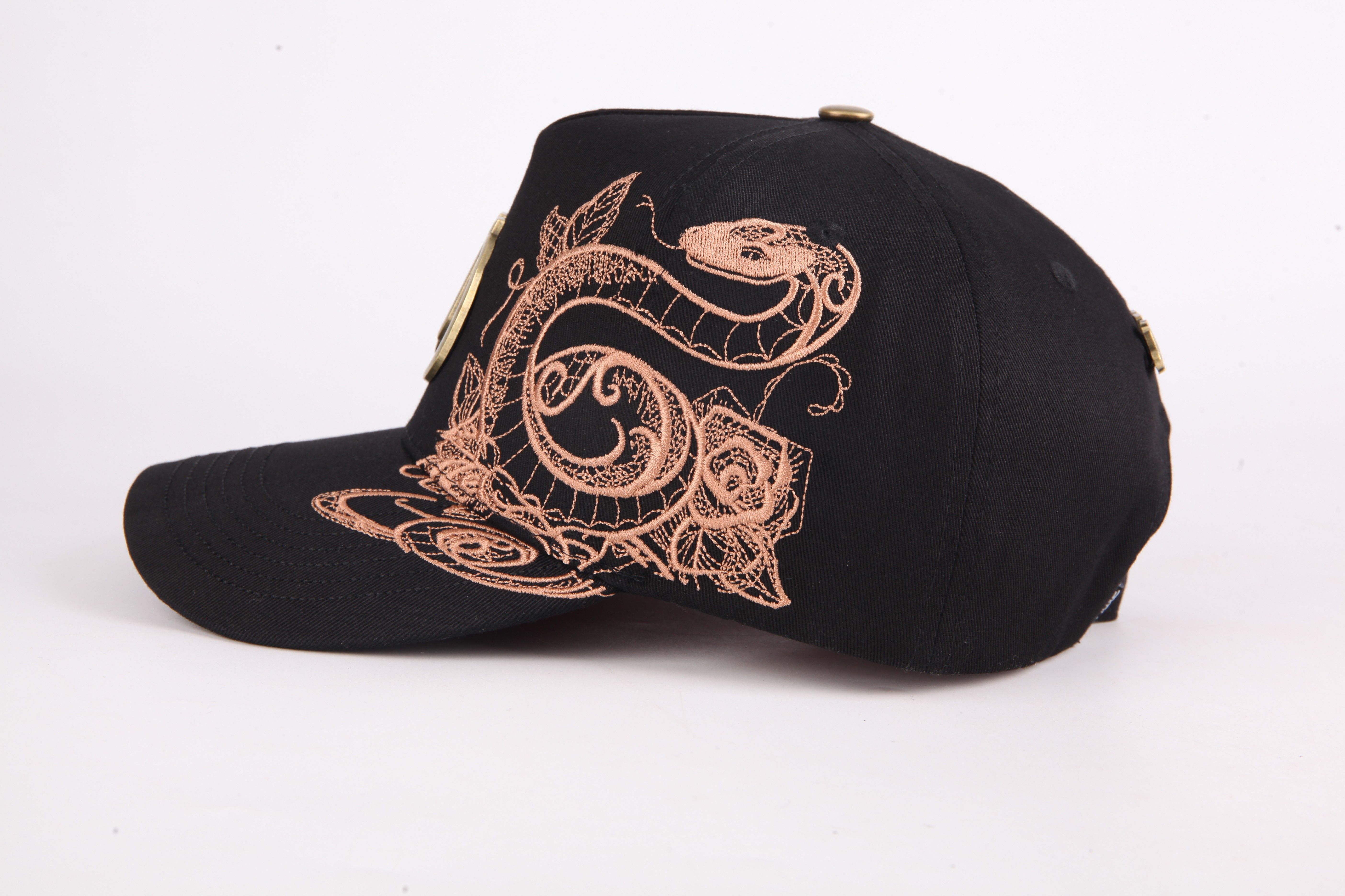 Custom Luxury Rhinestone Baseball Cap with Heavy 3D Embroidery