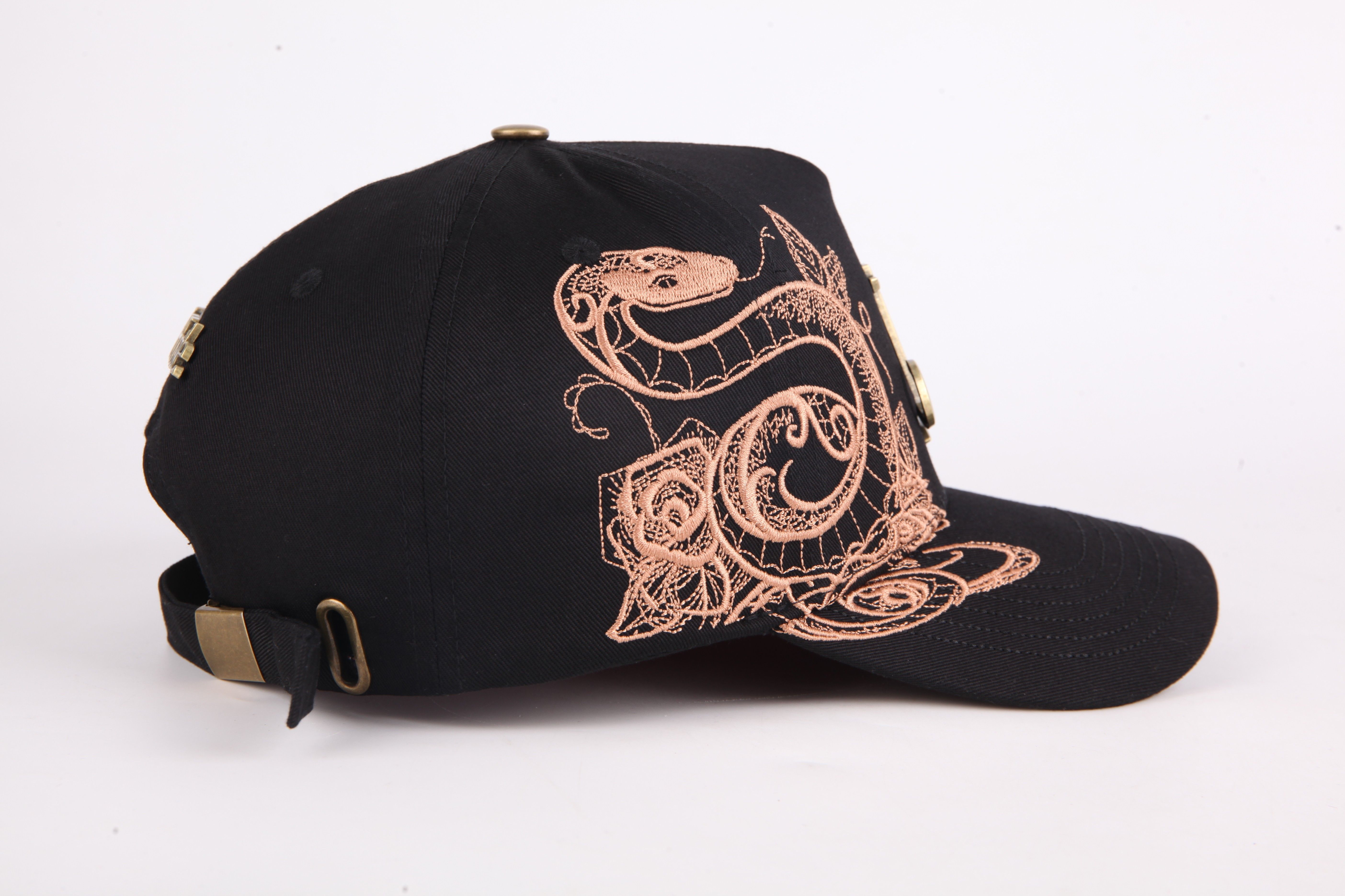 Custom Luxury Rhinestone Baseball Cap with Heavy 3D Embroidery
