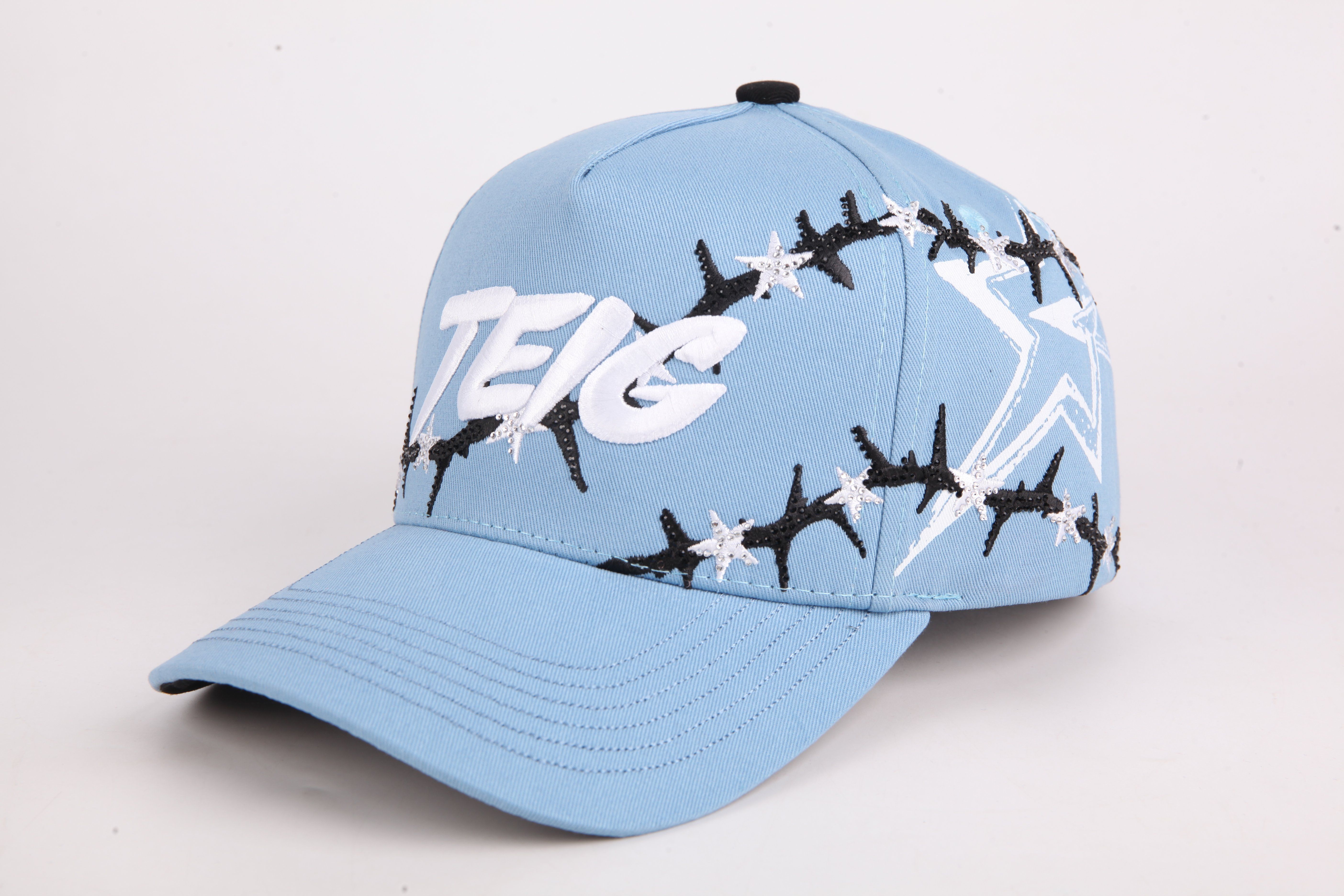 Custom 100% Cotton Baseball Cap with 3D Embroidery Logo OEM